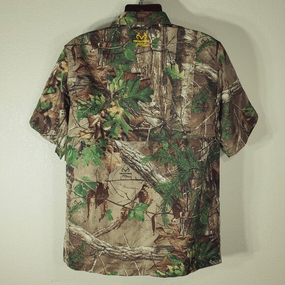 Realtree Mens Hunting Guide Shirt M XtraGreen Camo Short Sleeve Ripstop - Picture 13 of 13